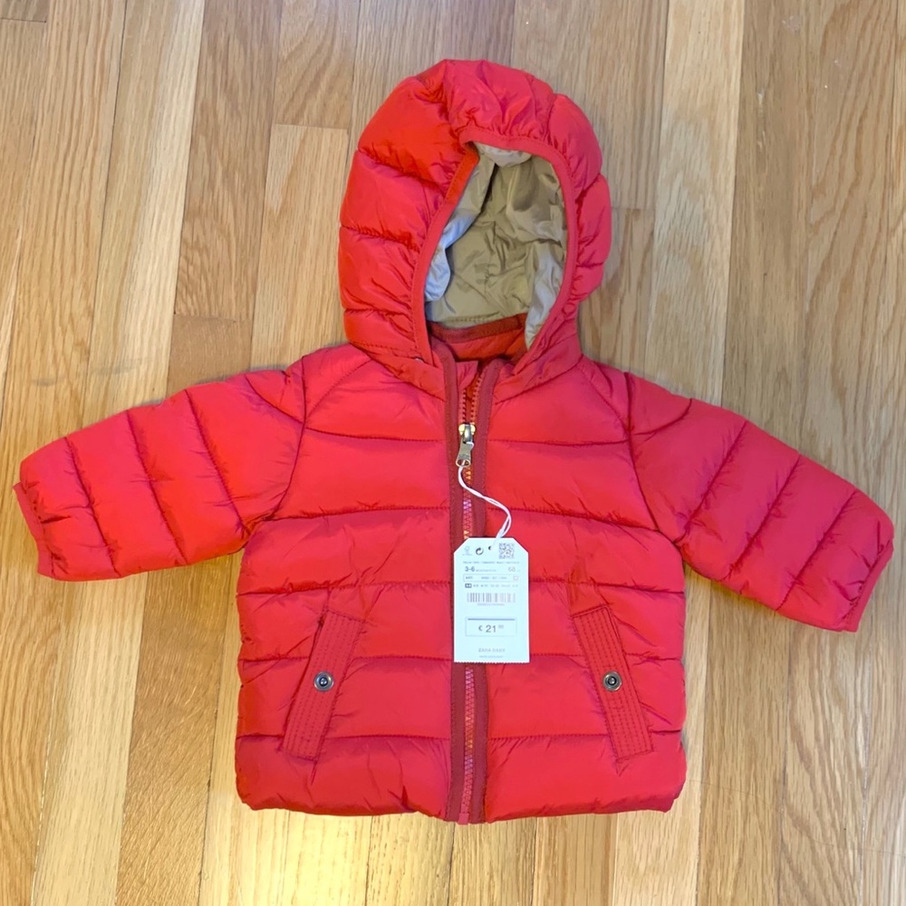 Zara Baby Boy Red Puffer Jacket